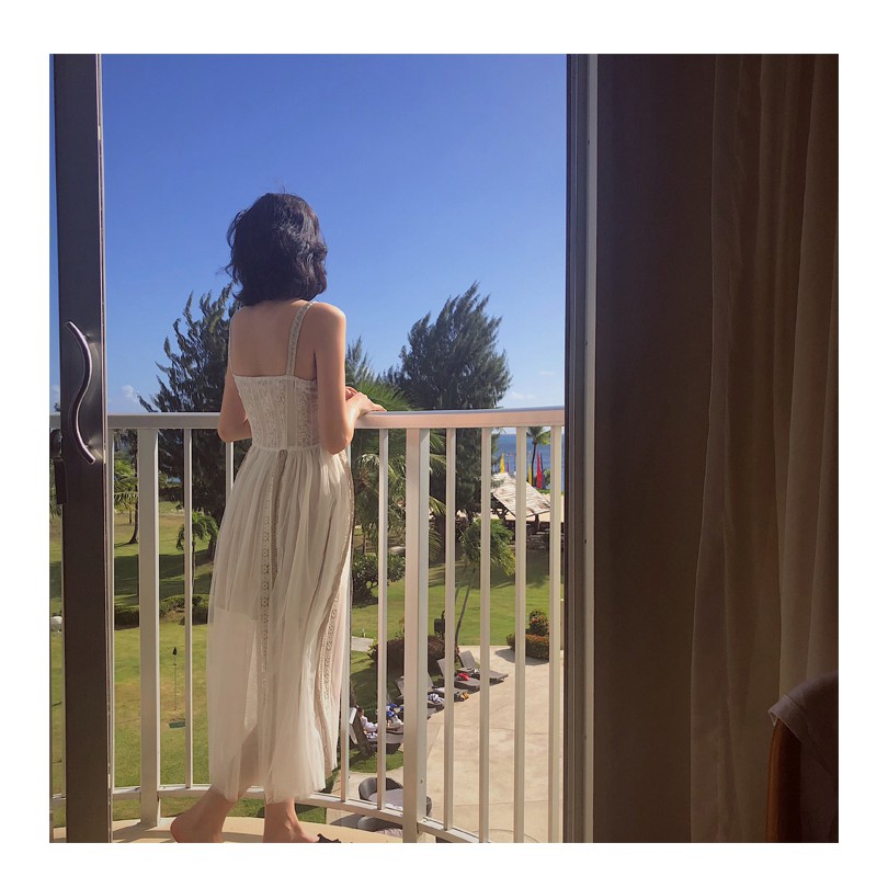 Đầm 2 dây ren maxi nữ tính | BigBuy360 - bigbuy360.vn