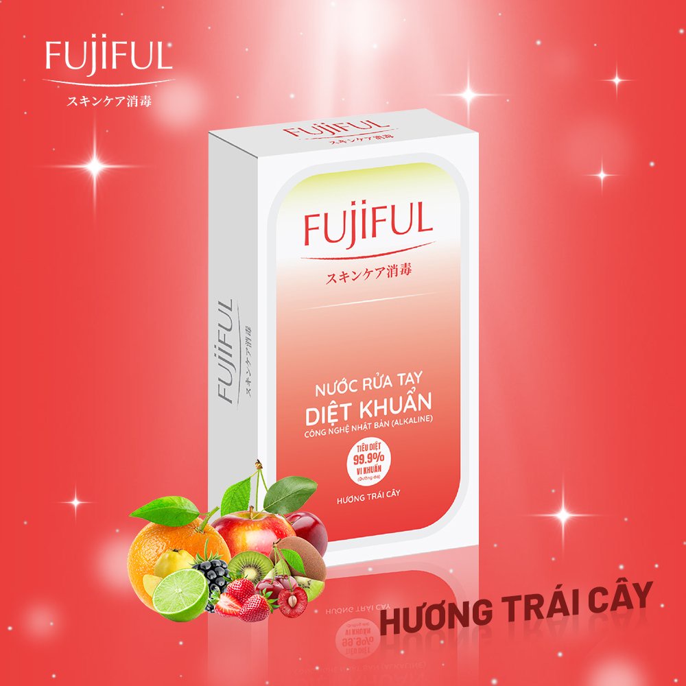 Combo 3 chai nước rửa tay dưỡng da FUJIFUL nhiều mùi hương