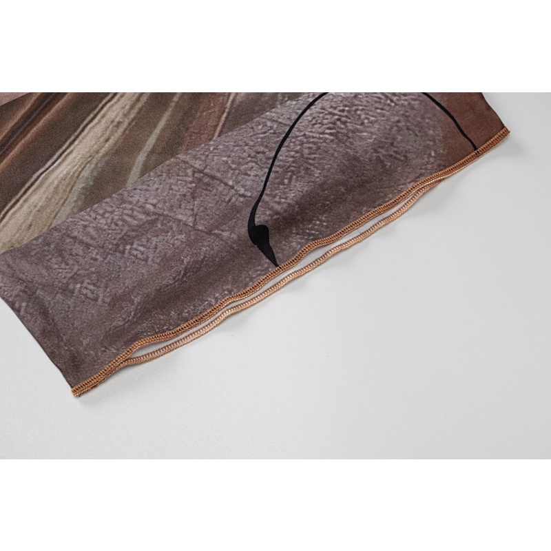 DUNEA Áo hai dây in họa tiết trừu tượng thời trang cho nữ