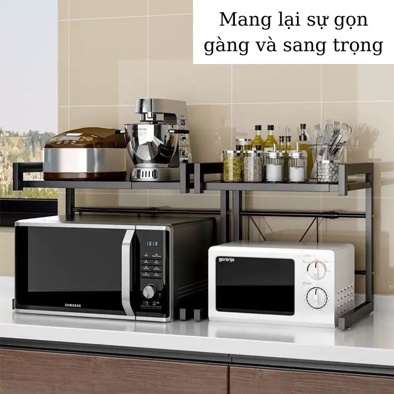 Kệ lò vi sóng Kệ đựng gia vị lò nướng khung thép cứng cáp 3 lớp sơn tĩnh điện M09
