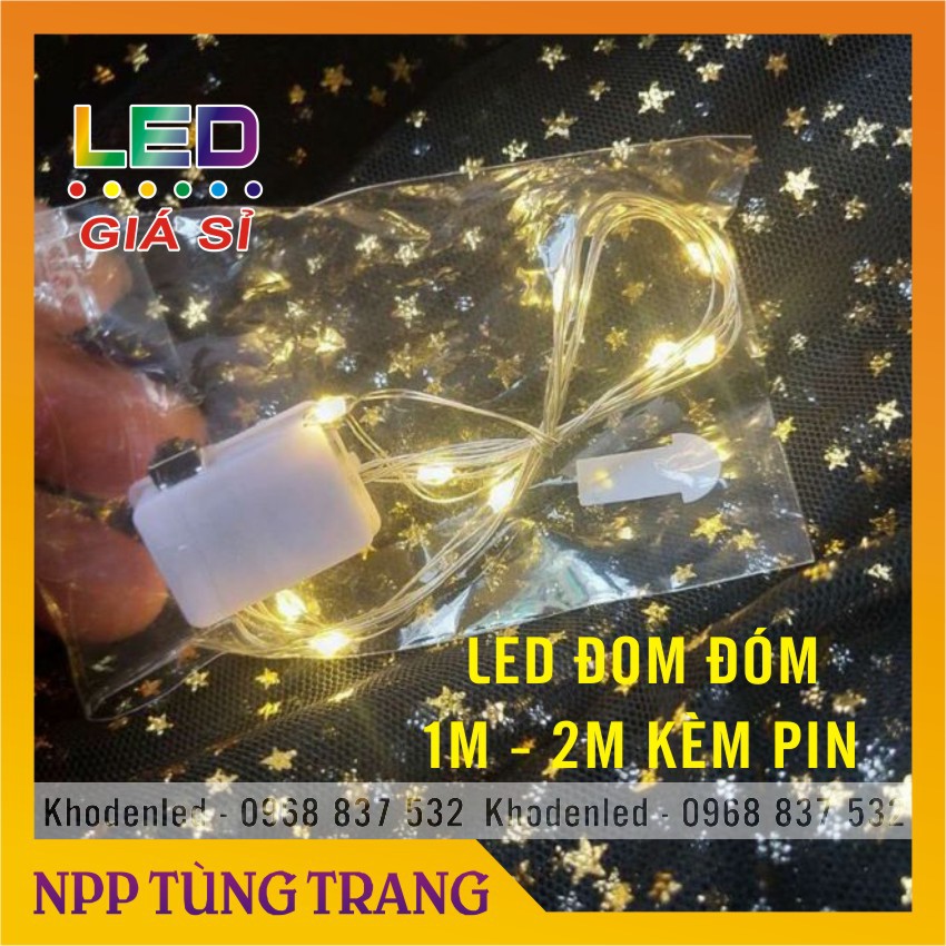 Đèn led đom đóm kèm sẵn pin dài 2 mét - 1 mét - 0,5 mét