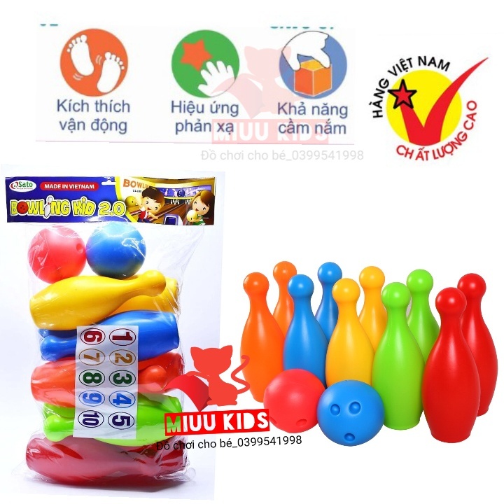 Đồ Chơi Tăng Cường Khả Năng Vận Động Và Khéo Léo-Bowling kid 2.0 Hàng Việt Nam