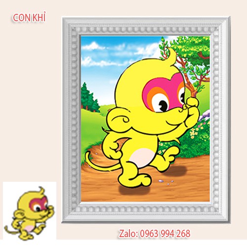 Tranh Đính Đá CÓ KHUNG SẴN - Bộ 12 Con Giáp (25x30cm) | BigBuy360 - bigbuy360.vn