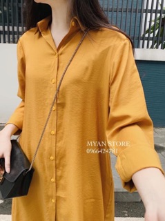 ĐẦM SƠMI VÀNG FORM RỘNG