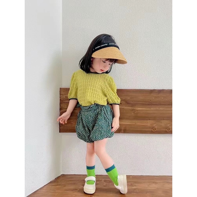 Hàng Mới Về Mũ Rơm Vành Rộng Hở Chóp In Chữ Thời Trang Mùa Hè Thoáng Khí Cho Bé