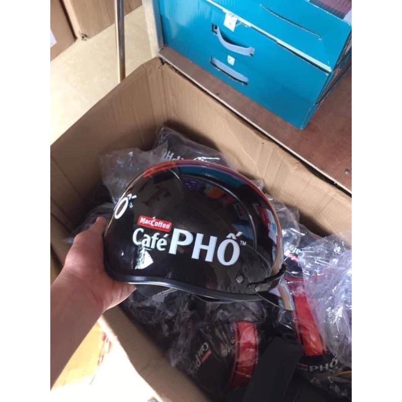 Nón bảo hiểm cà phê phố