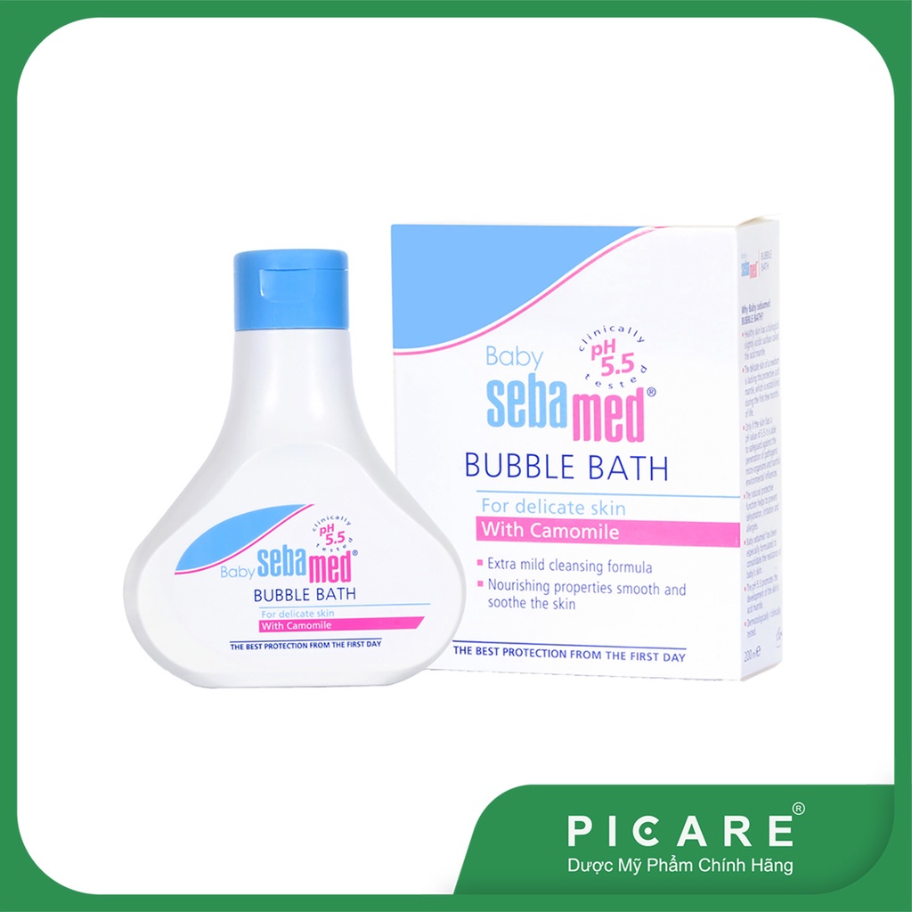 Sữa Tắm Dịu Nhẹ Toàn Thân Cho Bé Sebamed pH 5.5 Baby Seabamed Bubble Bath 200ml