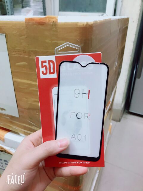 Kính cường lực 5D xịn Galaxy A01, Full màn hình