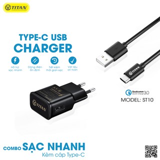 Combo sạc nhanh TITAN chân type-C - ST10