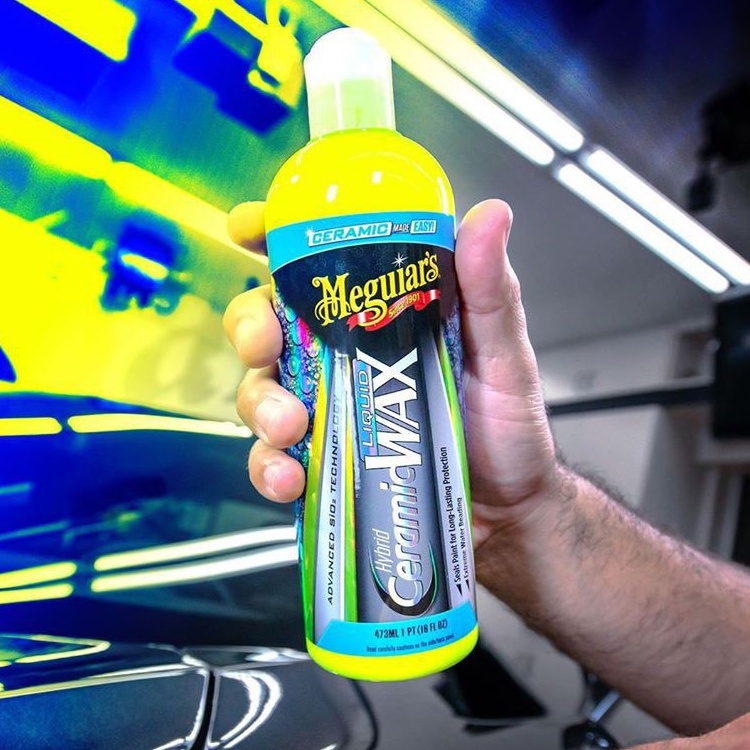 Meguiar's Wax bóng Ceramic cho sơn xe dạng kem - Hybrid Ceramic Liquid Wax-G200416, 473ml chamsocxestore tặng khăn mút