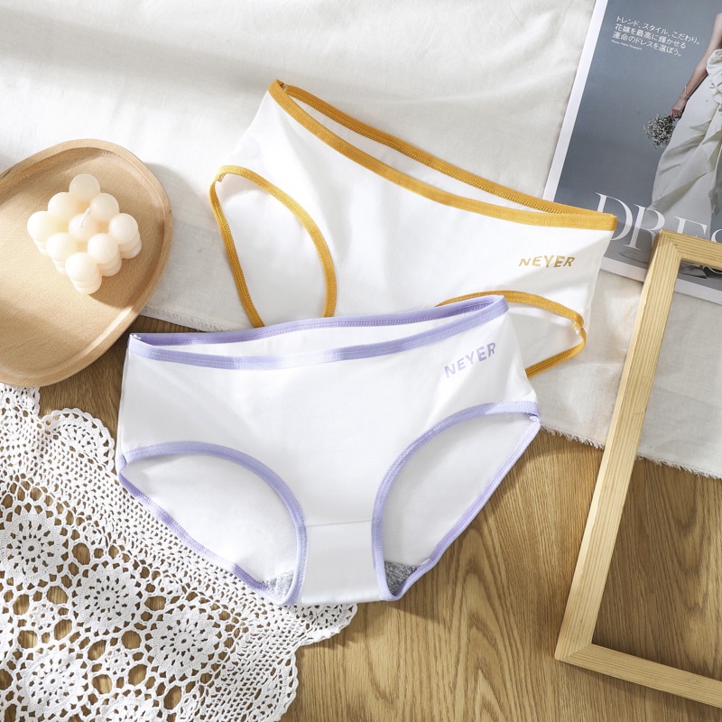 Quần lót nữ thun co dãn, viền màu đáy may không cộm mang dễ chịu thoáng mát HLBOUTIQUE L002