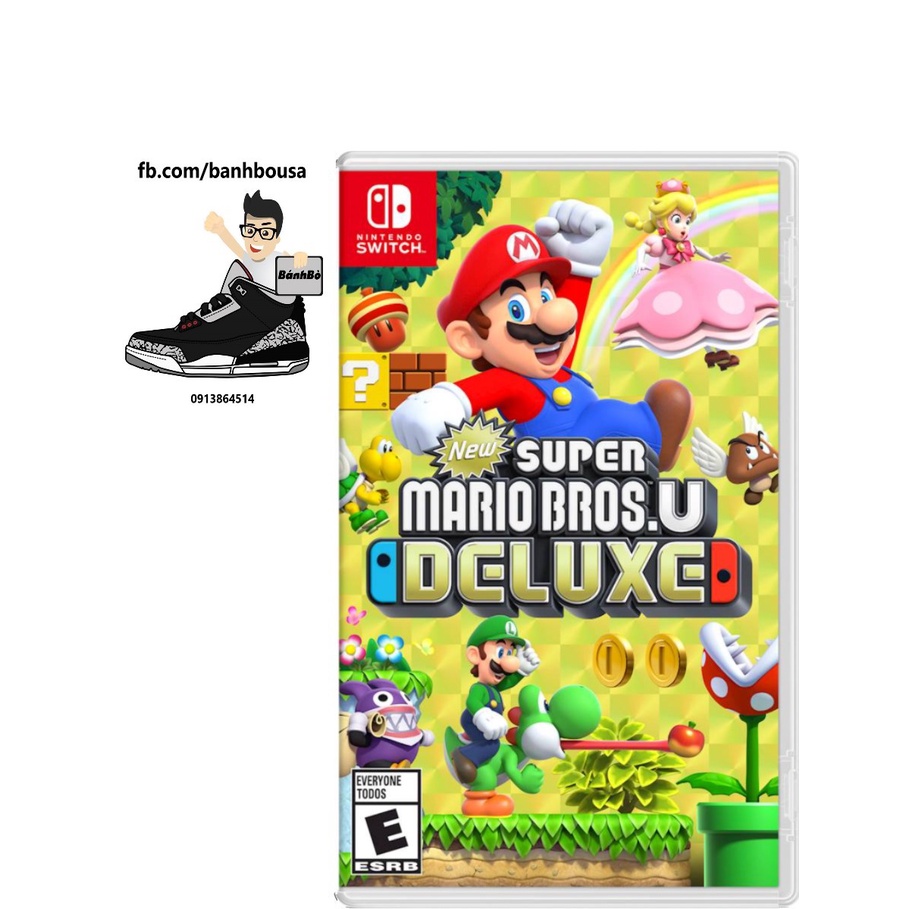 New Super Mario Bros U Deluxe trò chơi Nintendo Switch New 100%