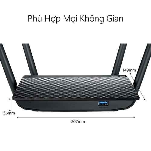 Bộ Phát Wifi Asus RT-AC1300UHP Băng Tần Kép AC1300 - Hàng Chính Hãng