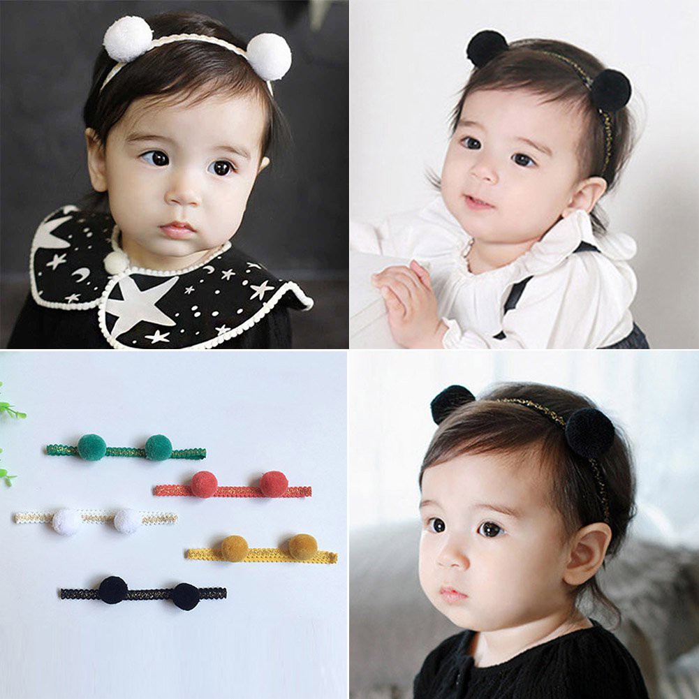 Băng đô đính bông vải dễ thương cho bé gái