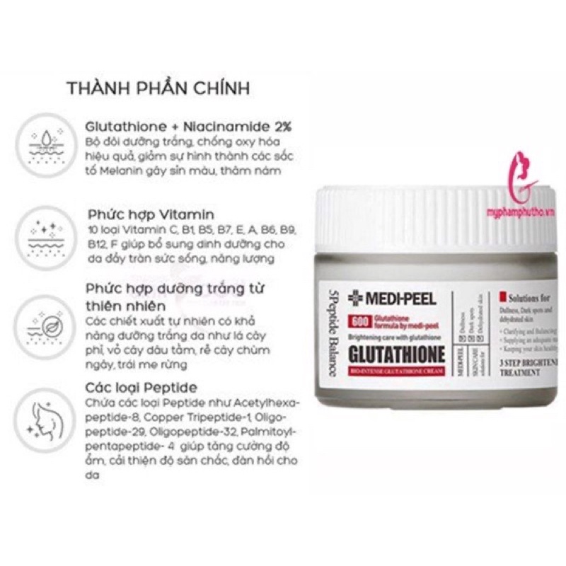 Combo Dưỡng Trắng Medi Peel Glutathione 600 White