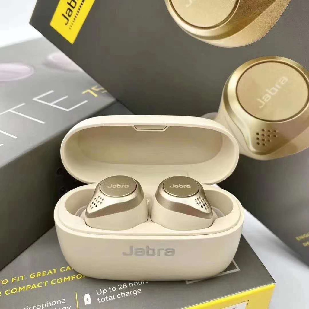 Tai Nghe Nhét Tai Không Dây Jabra-Elite 75T + 4 Mic Chất Lượng Cao