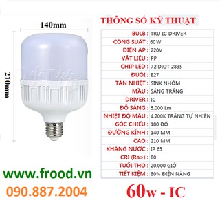 Bóng đèn LED đủ 48w hoặc 60w