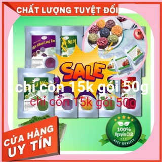 Bột tạo màu tự nhiên 50g(bột gấc/dành dành/lá gai/củ dền/lá nếp-lá dứa/lá cẩm tím/khoai lang tím/bí đỏ