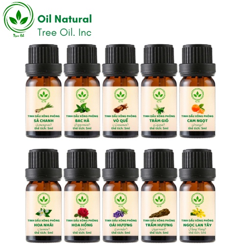 Tinh Dầu Xông Phòng Nguyên Chất 100% Dung Tích 5ml, Xông Thơm Phòng, Xua Đuổi Côn Trùng, Thư Giản HiệuQuả