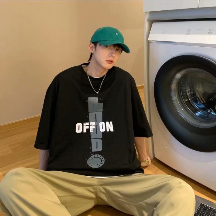 Áo thun ngắn tay phong cách Hàn Quốc thời trang năng động cho nam size M-5Xl