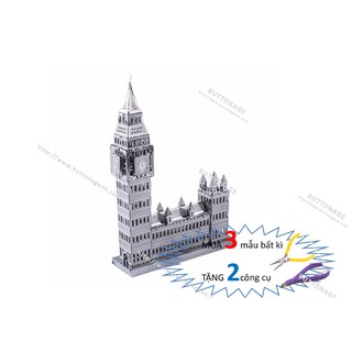 Mô Hình Lắp Ghép kim Loại 3D Tháp đồng hồ Big Ben và Một Phần Nghị Viện