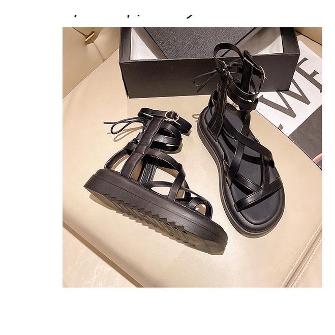 Giày Sandal Đế Xuồng Dày Hở Ngón Phong Cách La Mã Thời Trang Mùa Hè Hàng Mới Dành Cho Bạn Nữ