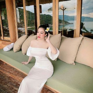 ĐẦM PHI LỤA CÚP NGỰC TAY PHỒNG