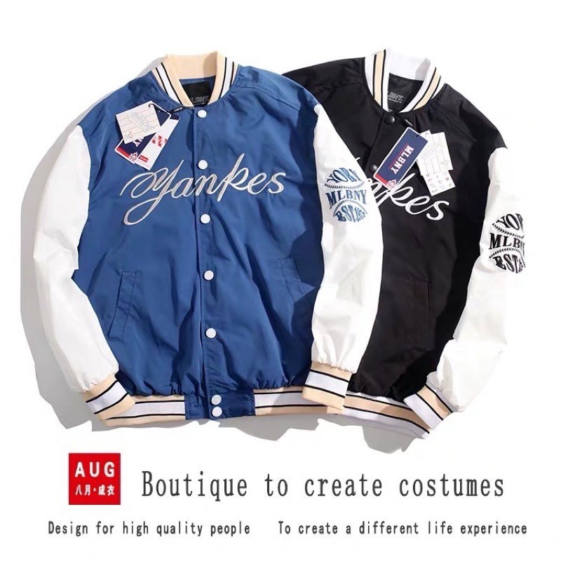 JACKET BOMBER NEW YORK MLB AUTHENTIC HOT HIT FORM 40-100KG *NHẮN TIN LẤY ẢNH THẬT*