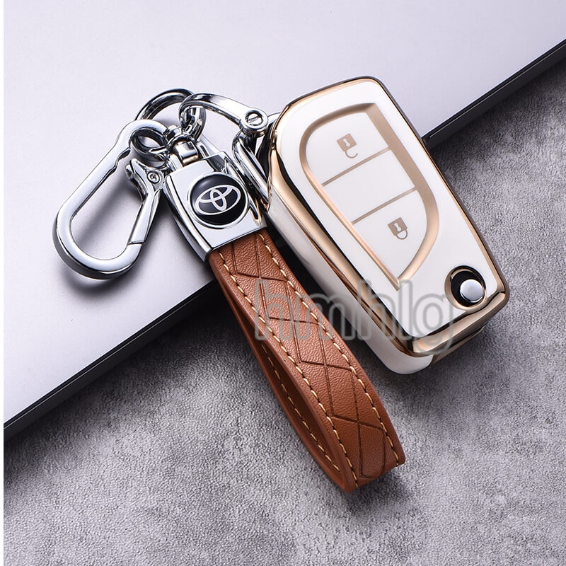 Ốp Bảo Vệ Chìa Khóa Xe Hơi Bằng TPU Mạ Viền Sang Trọng Cho Toyota Innova Revo Fortuner Altis Hilux