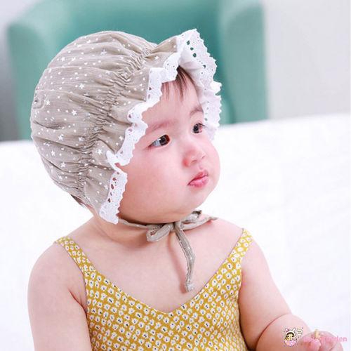 Mũ cotton họa tiết ngôi sao dễ thương cho bé gái