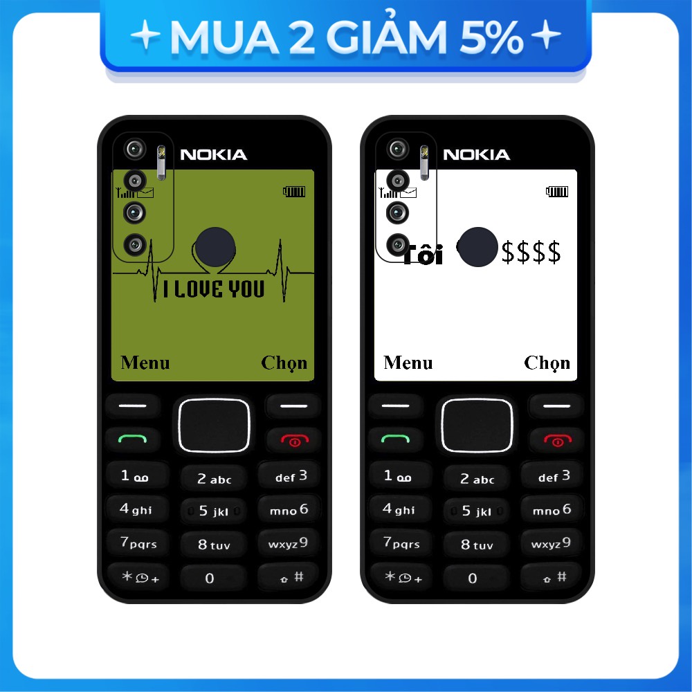 Ốp lưng Vsmart Joy 3/Joy 4/Star 3/Aris/....dẻo đen in hình Nokia.