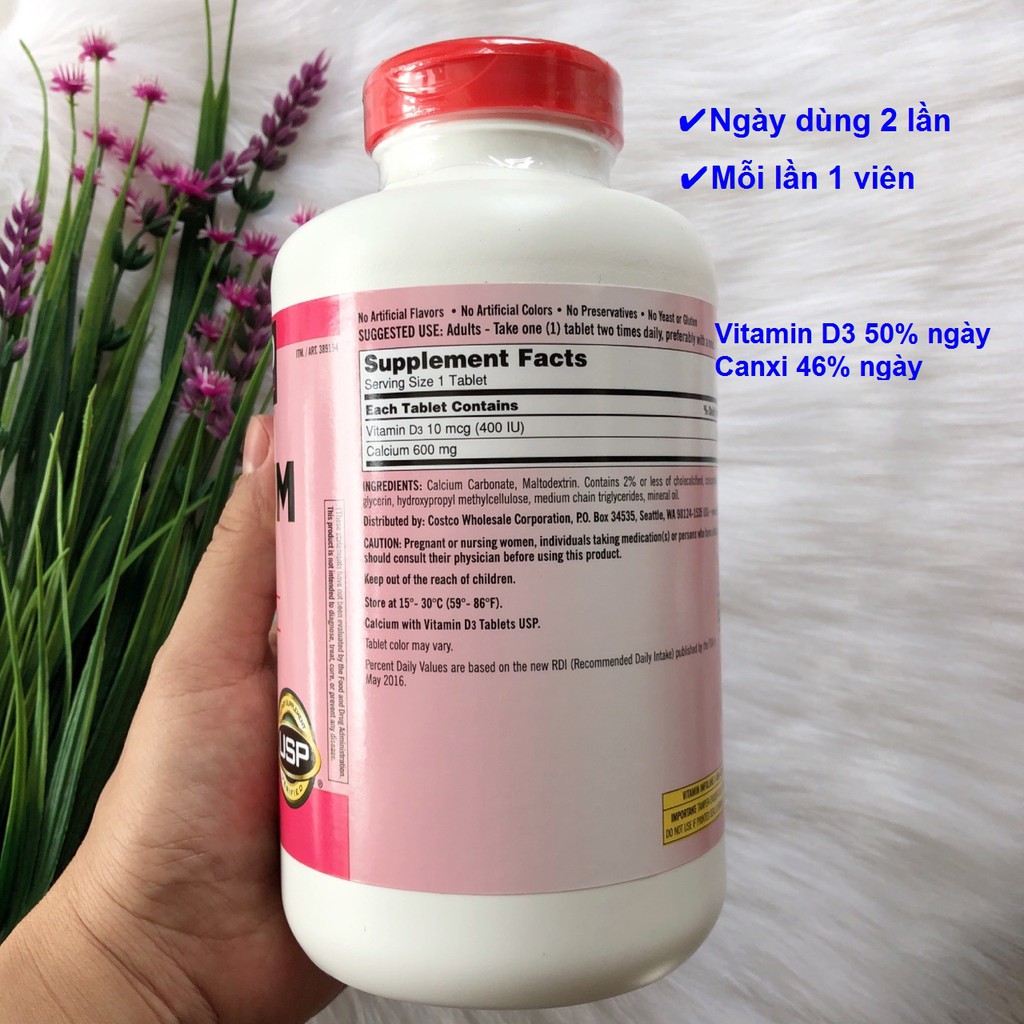 ❤️ [Date 6/2023] Kirkland Cal.cium 600mg Mỹ 500 viên | BigBuy360 - bigbuy360.vn