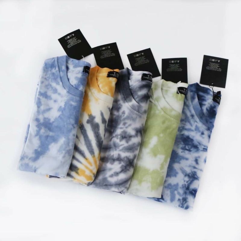 Áo thun unisex nam nữ tay lỡ TIE DYE loang màu