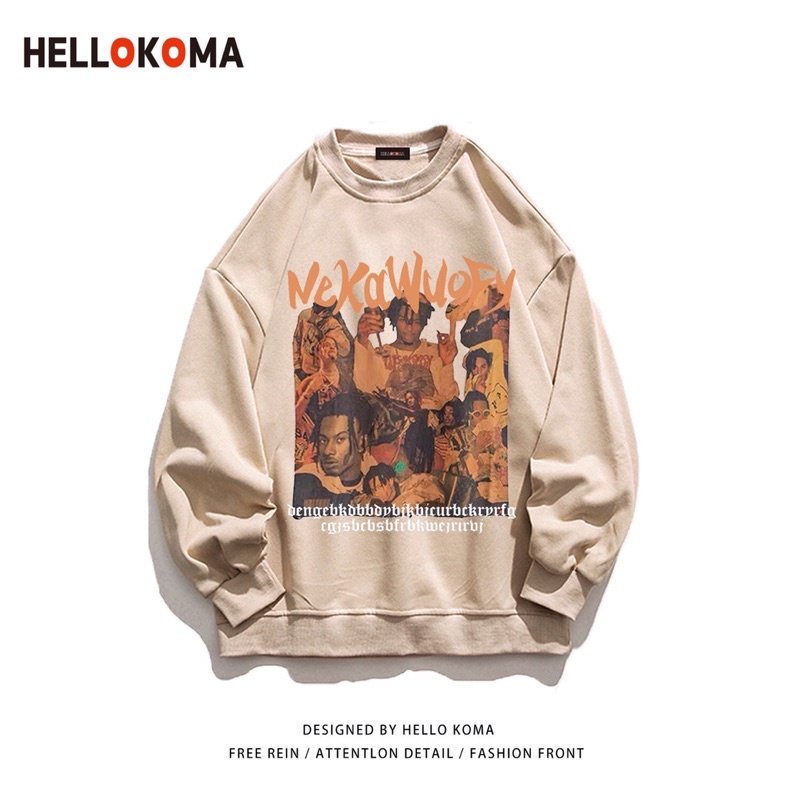 Áo Sweater Hellokoma in hình nam nữ
