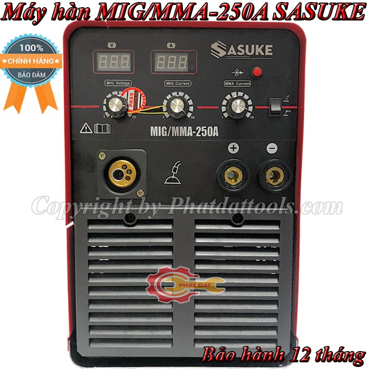 Máy hàn MIG-MMA250A SASUKE-Máy hàn MIG cỡ lớn-Chính hãng-Công nghệ Nhật Bản-Đầy đủ phụ kiện-