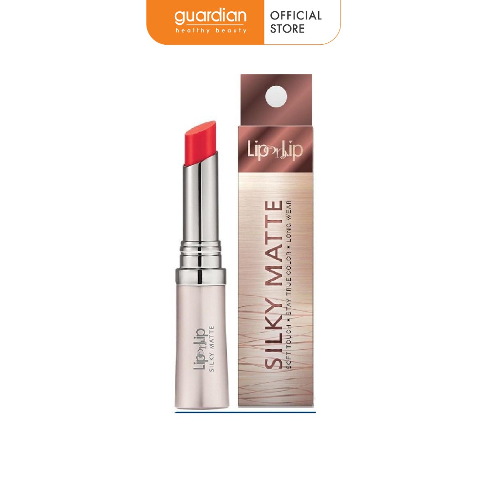 Son Lì Siêu Mịn Lip On Lip Màu Đỏ Cam Silky Matte Orangy Red 2.2g