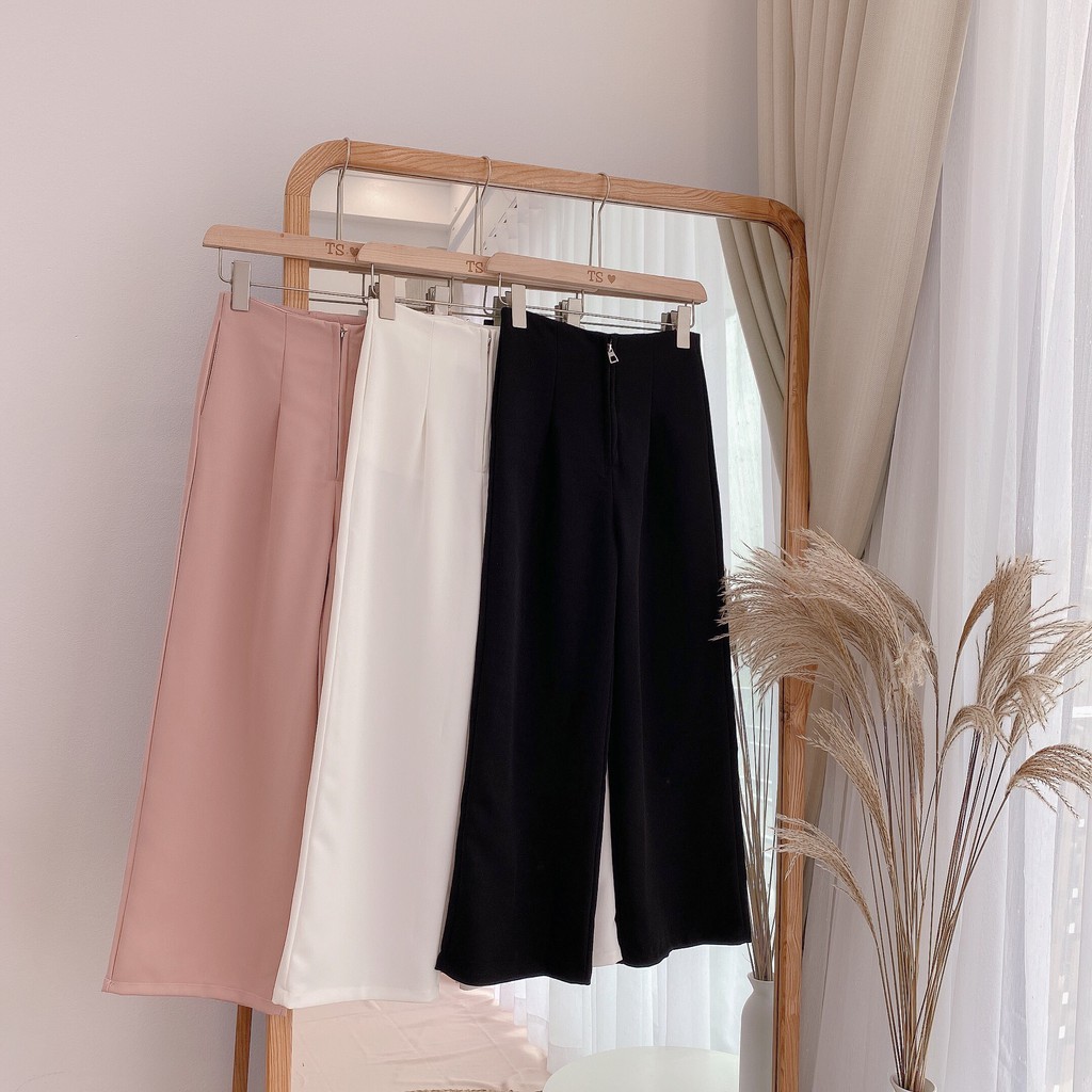 QUẦN CULOTTES ỐNG RỘNG [Free Ship] quần suông vải tuyết mưa cao cấp, quần tây ống rộng mẫu mới thiết kế khóa trước | BigBuy360 - bigbuy360.vn