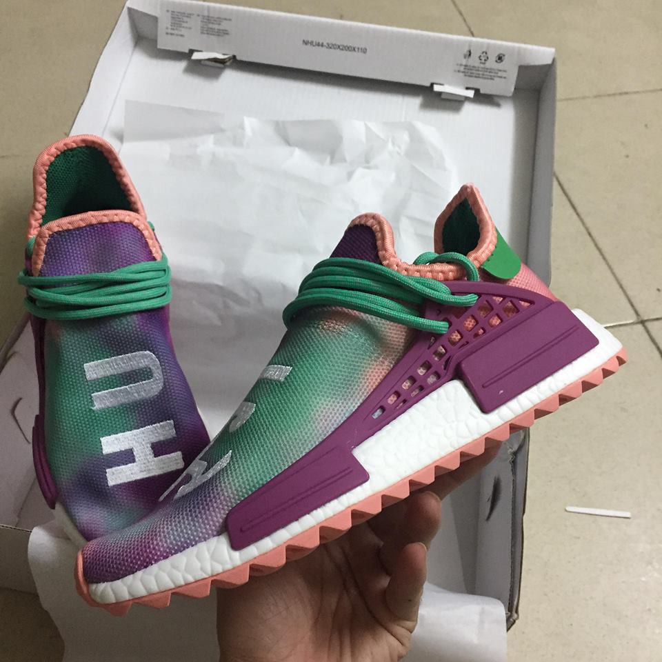 [Adidas giày]Giày Adidas Human race( holo tím loang- fullbox) ?