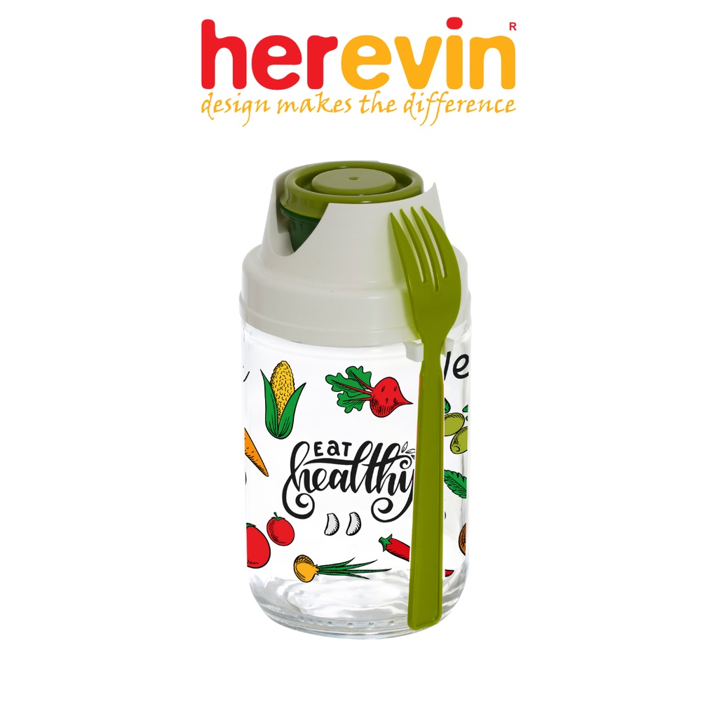 Bộ 3 Hũ Salad Thuỷ Tinh Herevin 660ml - HEHU131614-807