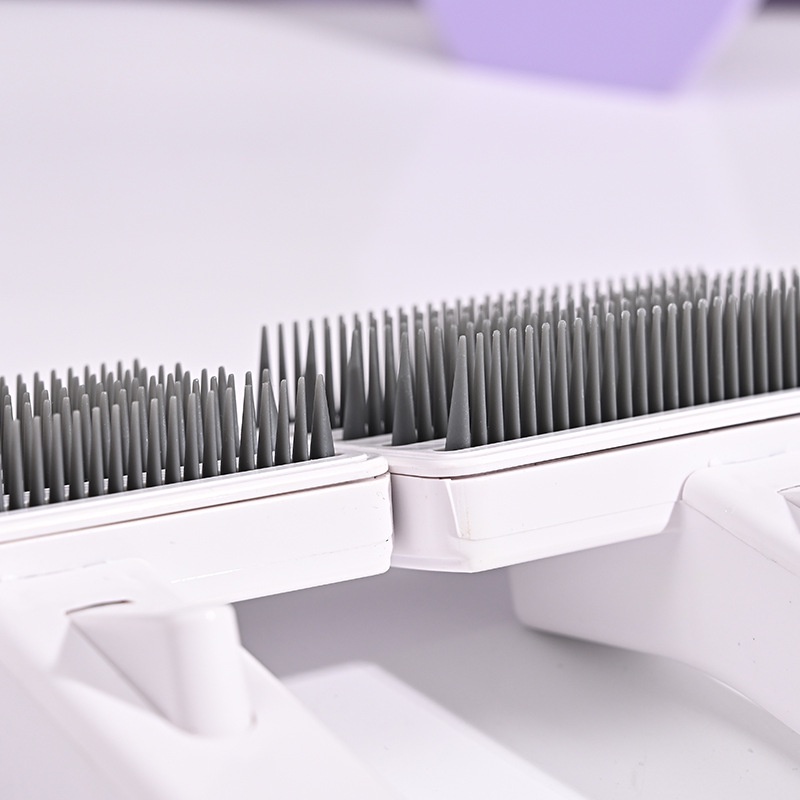 Wyoming060 Bàn chải cạo lông cho chó Bền ABS Di động Tay cầm thoải mái Mát xa cơ thể Loại bỏ xù mèo Pet