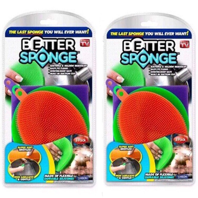 Set 3 miếng rửa bát silicon