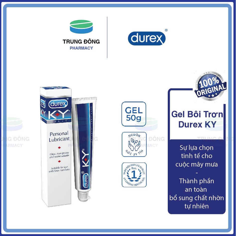 Gel Bôi Trơn Durex KY 50g UK Hàng Chính Hãng, Chống Xuất Tinh Sớm, Kéo Dài Thời Gian - Trung Đông Pharmacy