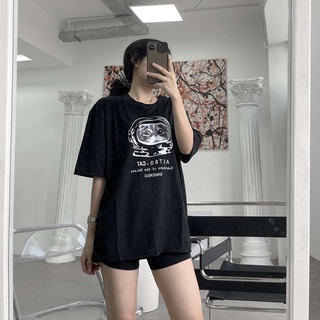 Áo thun nam nữ form rộng tay lỡ hoạt hình cute, áo phông cotton unisex cá tính dễ thương phong cách Hàn Quốc