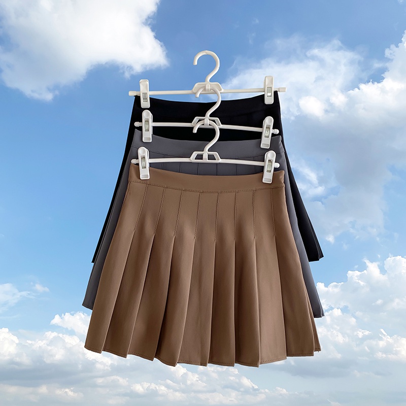 Chân Váy Chữ A Lưng Cao Xếp Ly Màu Sắc Đơn Giản Dễ Phối Đồ