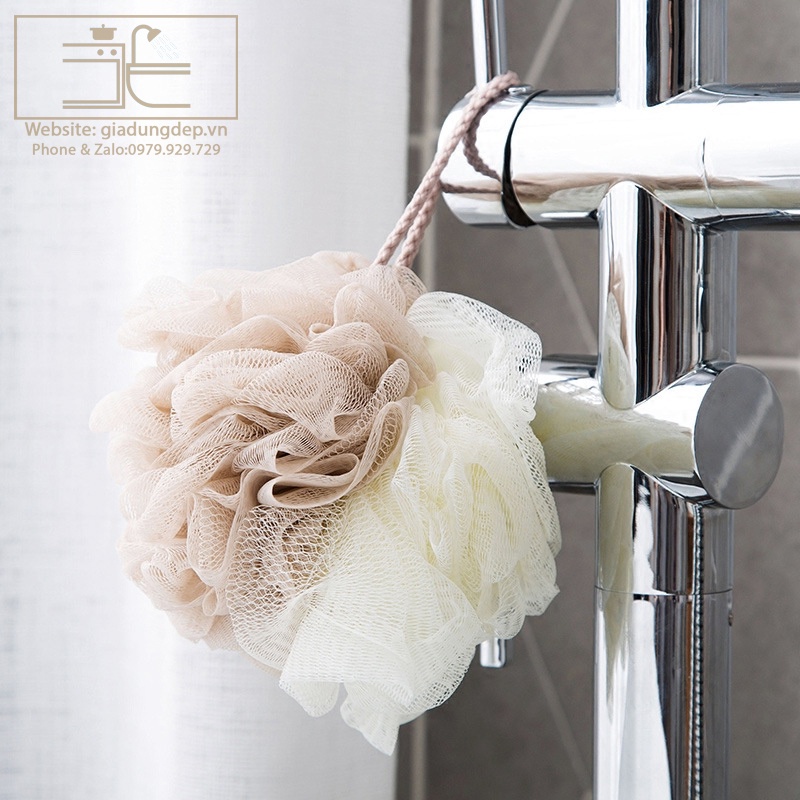 Bông tắm lưới tạo bọt - Khăn tắm - Miếng cọ người dùng trong nhà tắm - Loại dày dặn