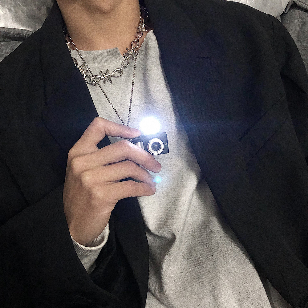 Dây chuyền mặt hình camera/ tivi phong cách Hàn Quốc hip hop dáng dài thời trang unisex