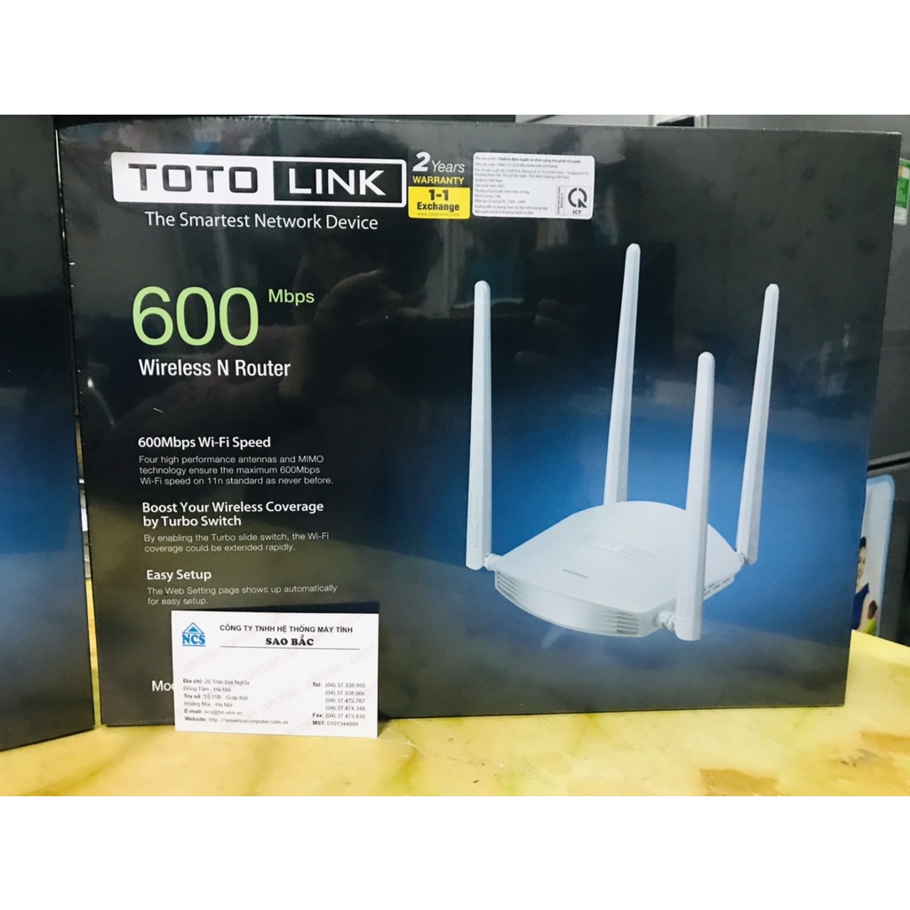 Bộ phát wifi Toto link N600R chuẩn N 600Mbps