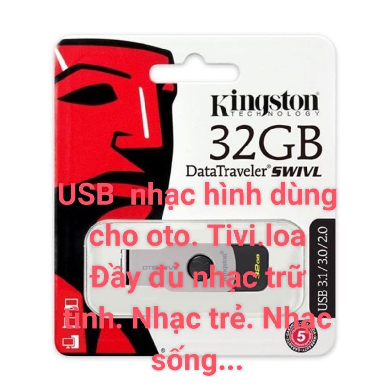 usb nhạc vàng nhạc trẻ dùng cho ôtô.tivi.loa