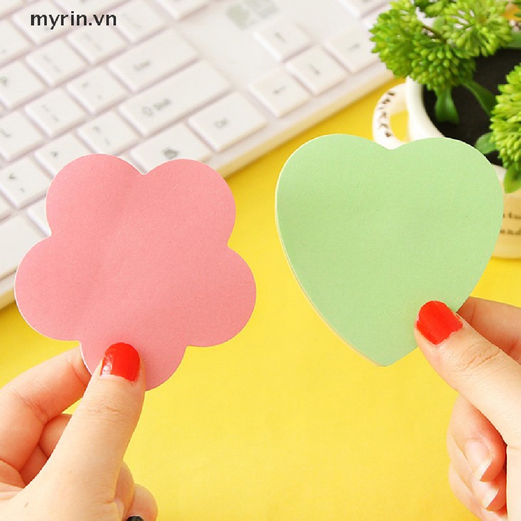 Bộ 100 Giấy Ghi Chú Họa Tiết Trái Tim / Ngôi Sao / Chiếc Lá Xinh Xắn Vn VN VN