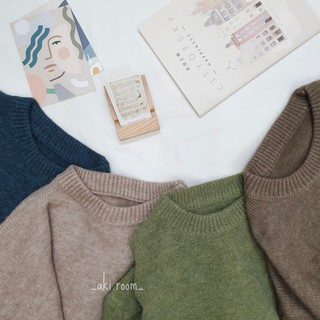 Áo len muối tiêu trơn sweater